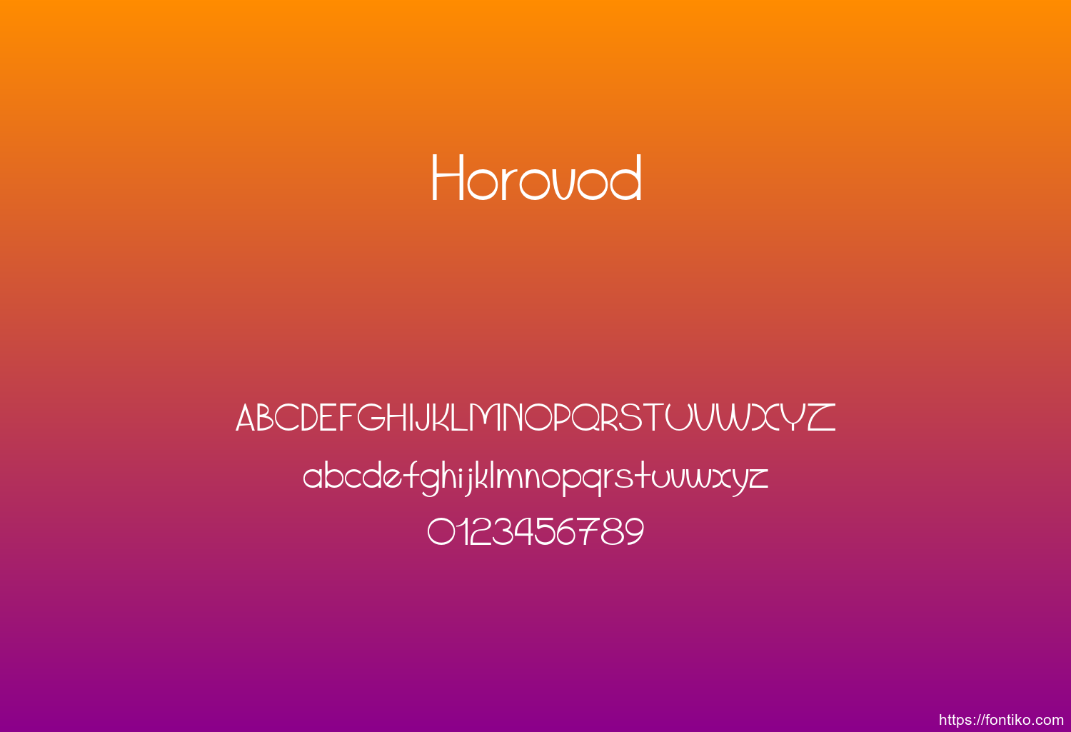 Horovod font