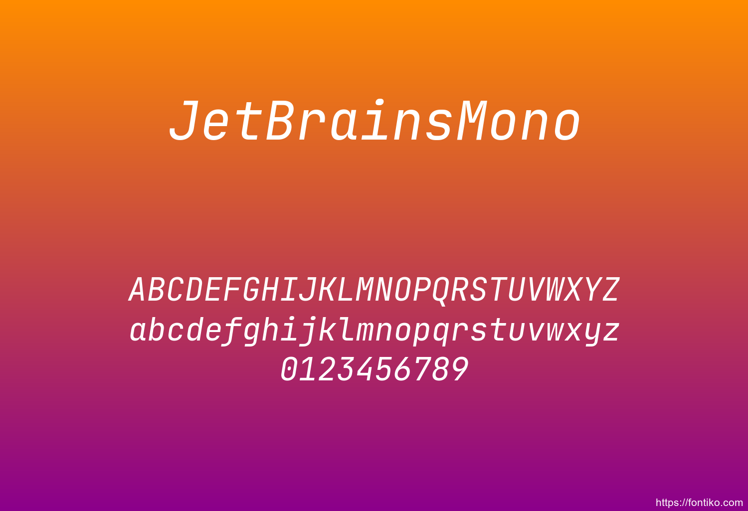 JetBrainsMono font