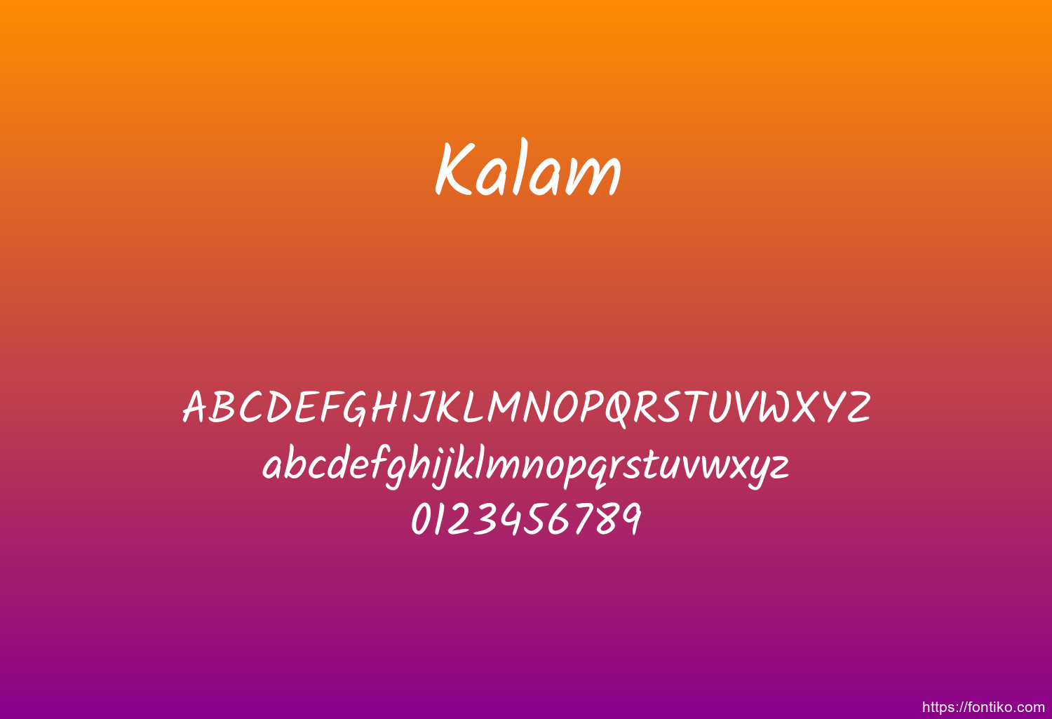Kalam font