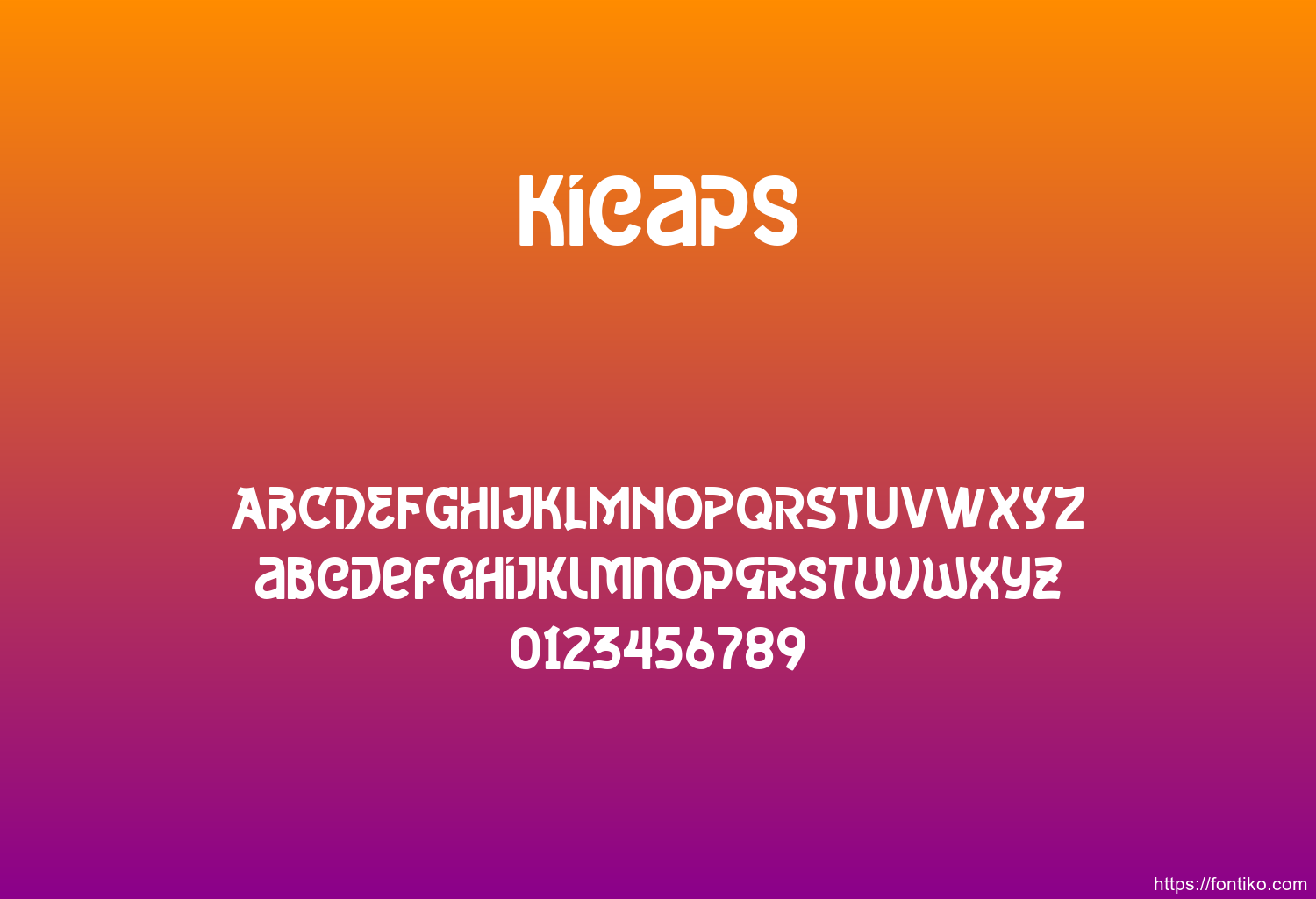 Kicaps font