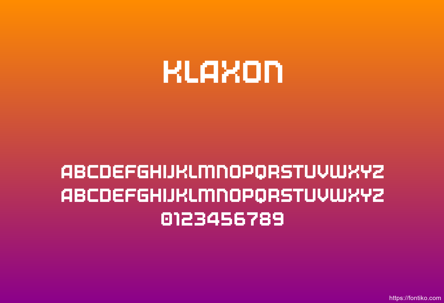 Klaxon Klaxon font