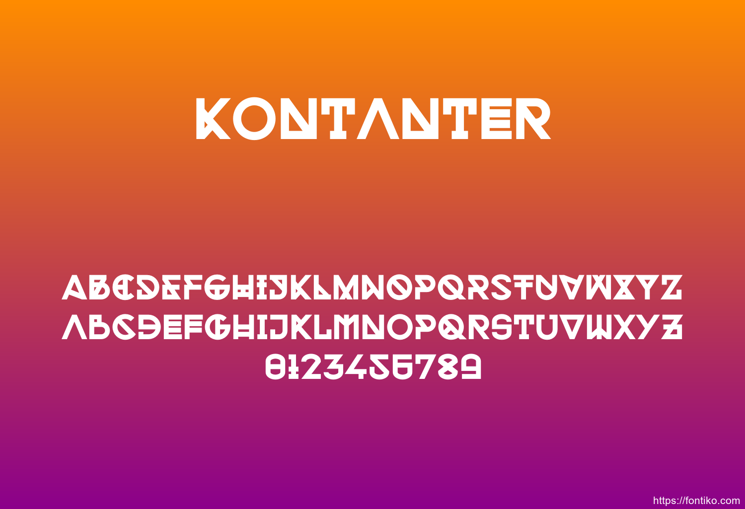 Kontanter font