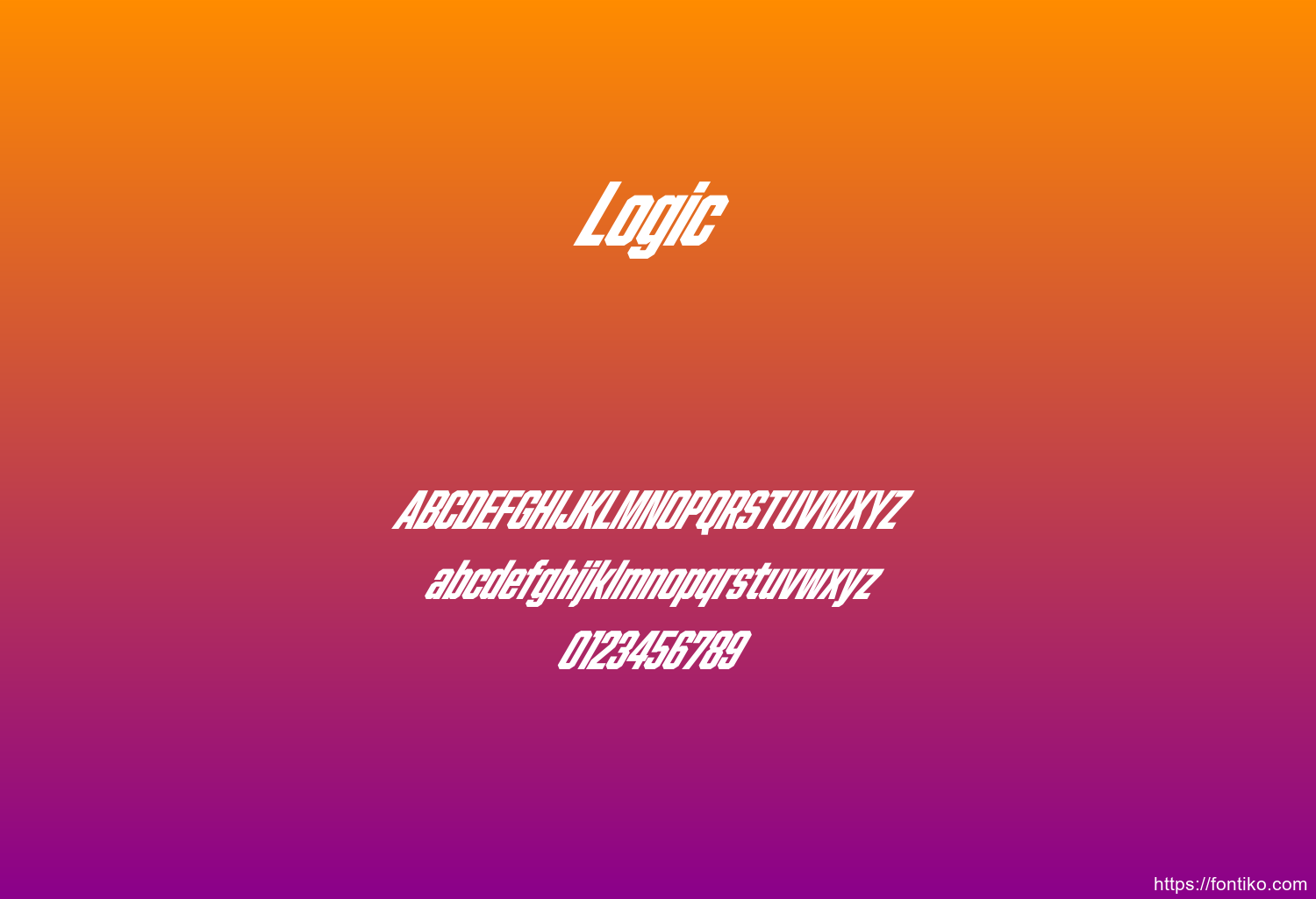 Logic Logic font
