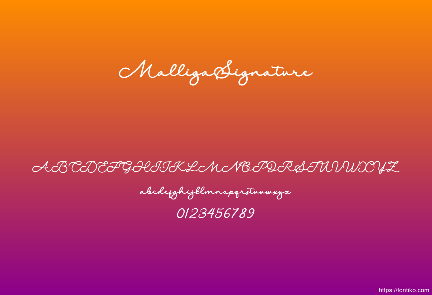 MalligaSignature font