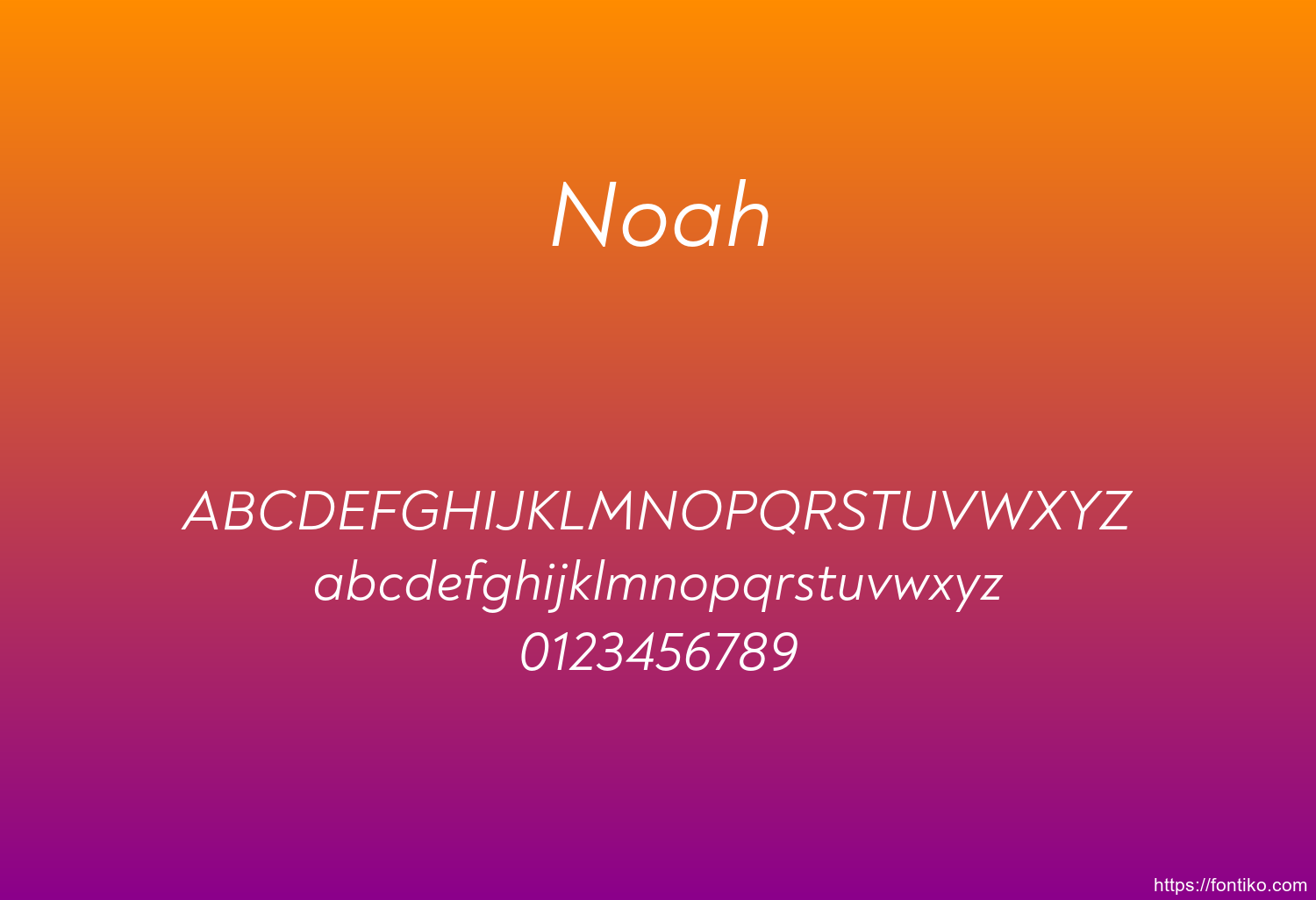 Noah Noah font