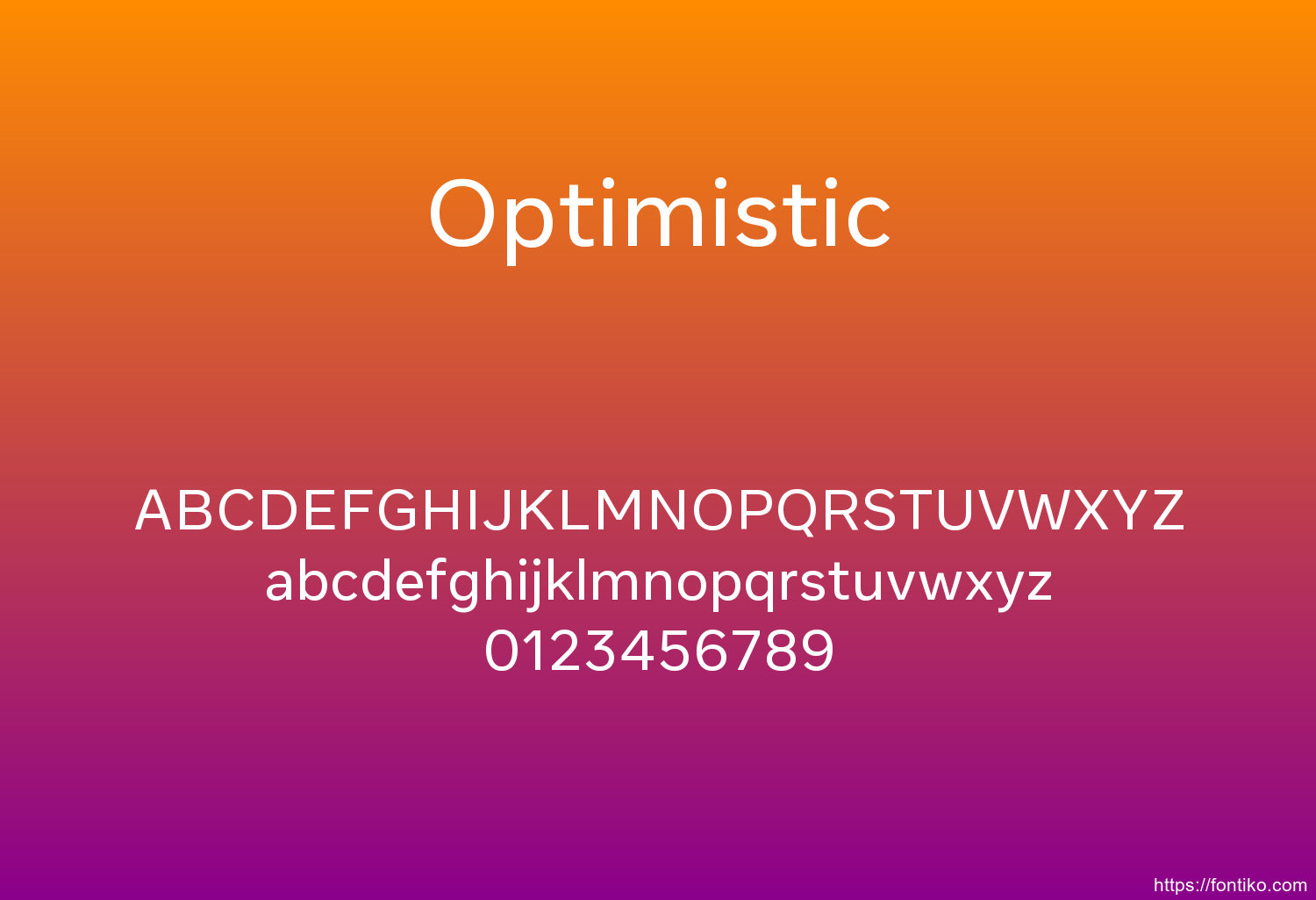 Optimistic font