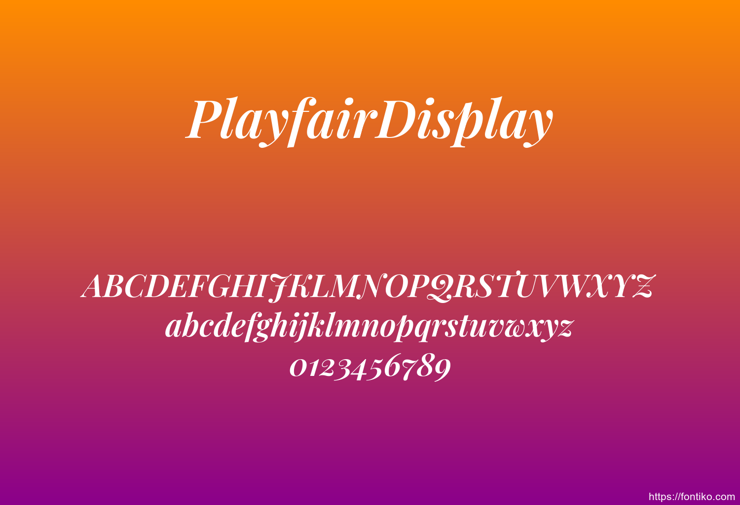 PlayfairDisplay PlayfairDisplay font