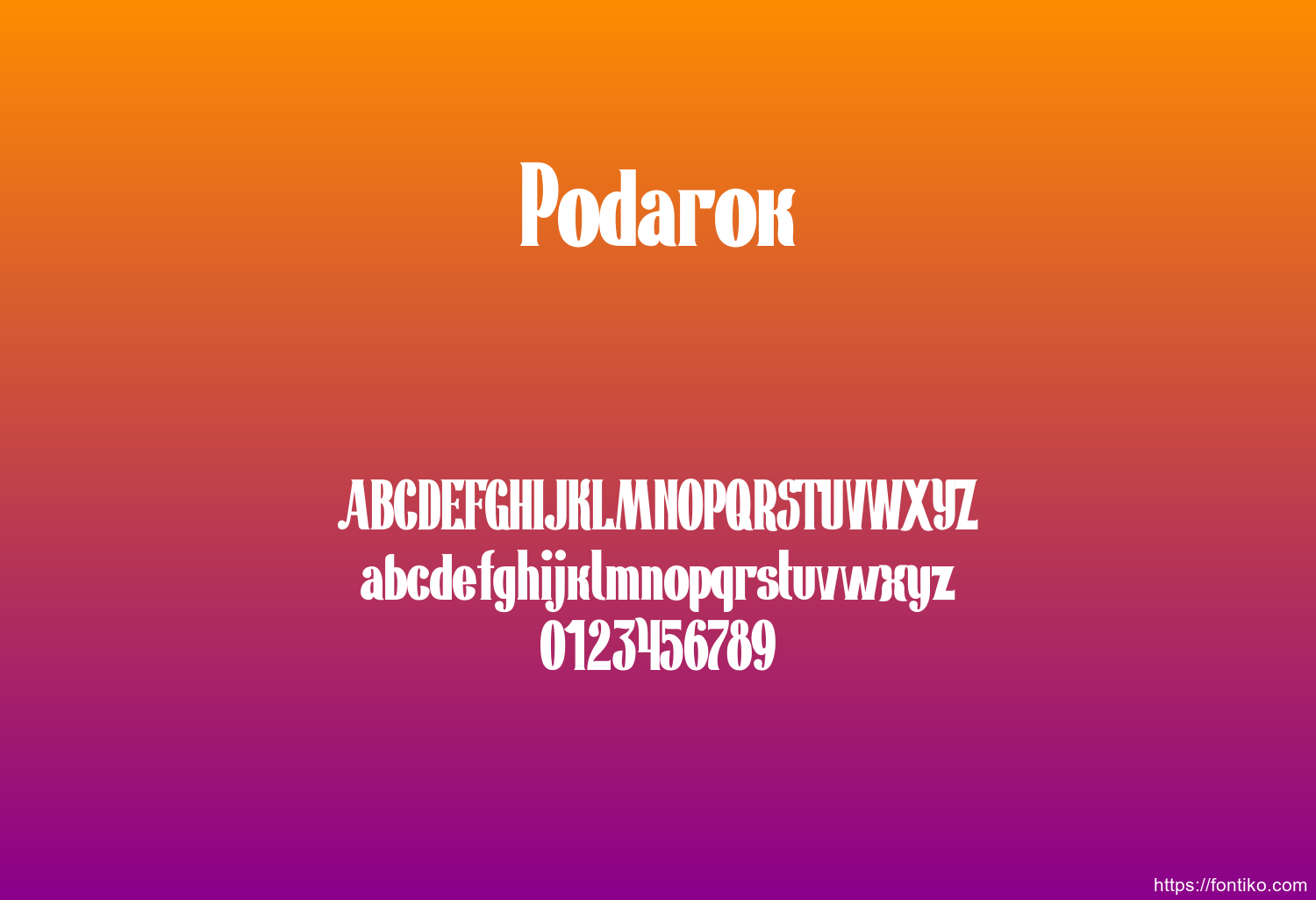 Podarok font