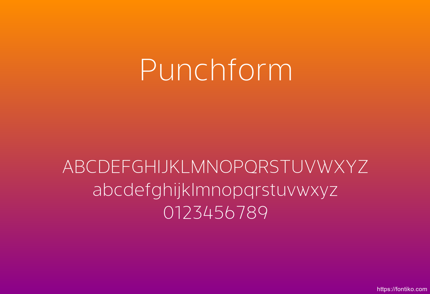 Punchform font