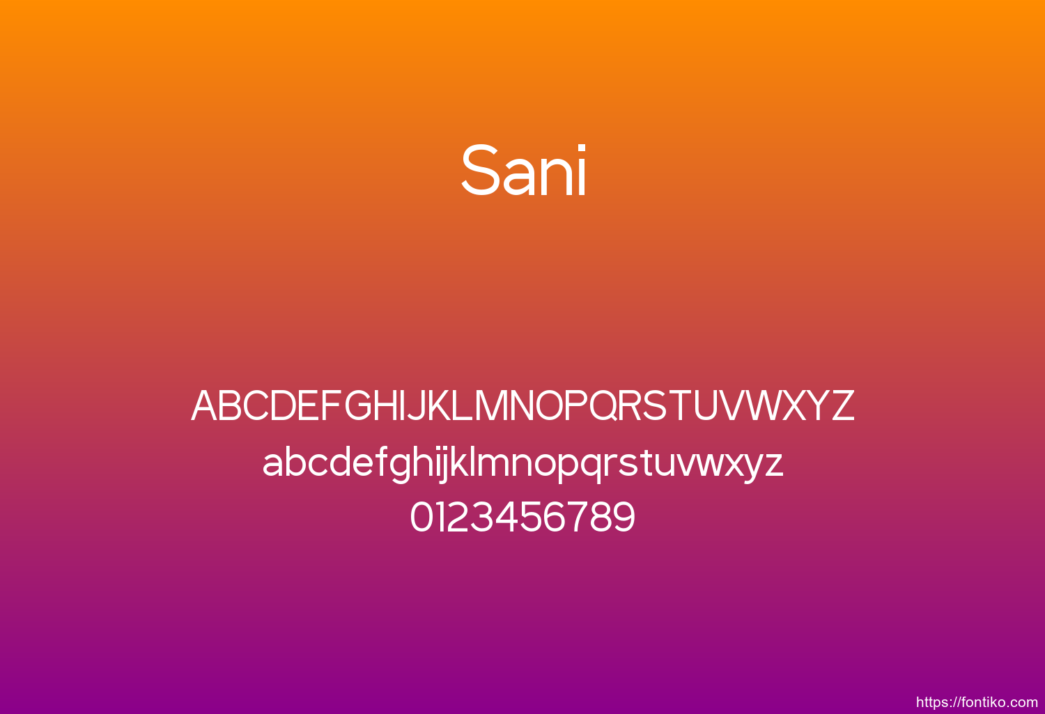 Sani font