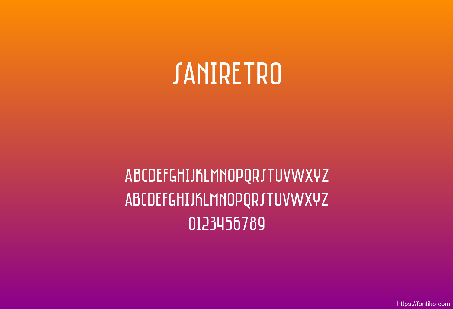 Saniretro Saniretro font
