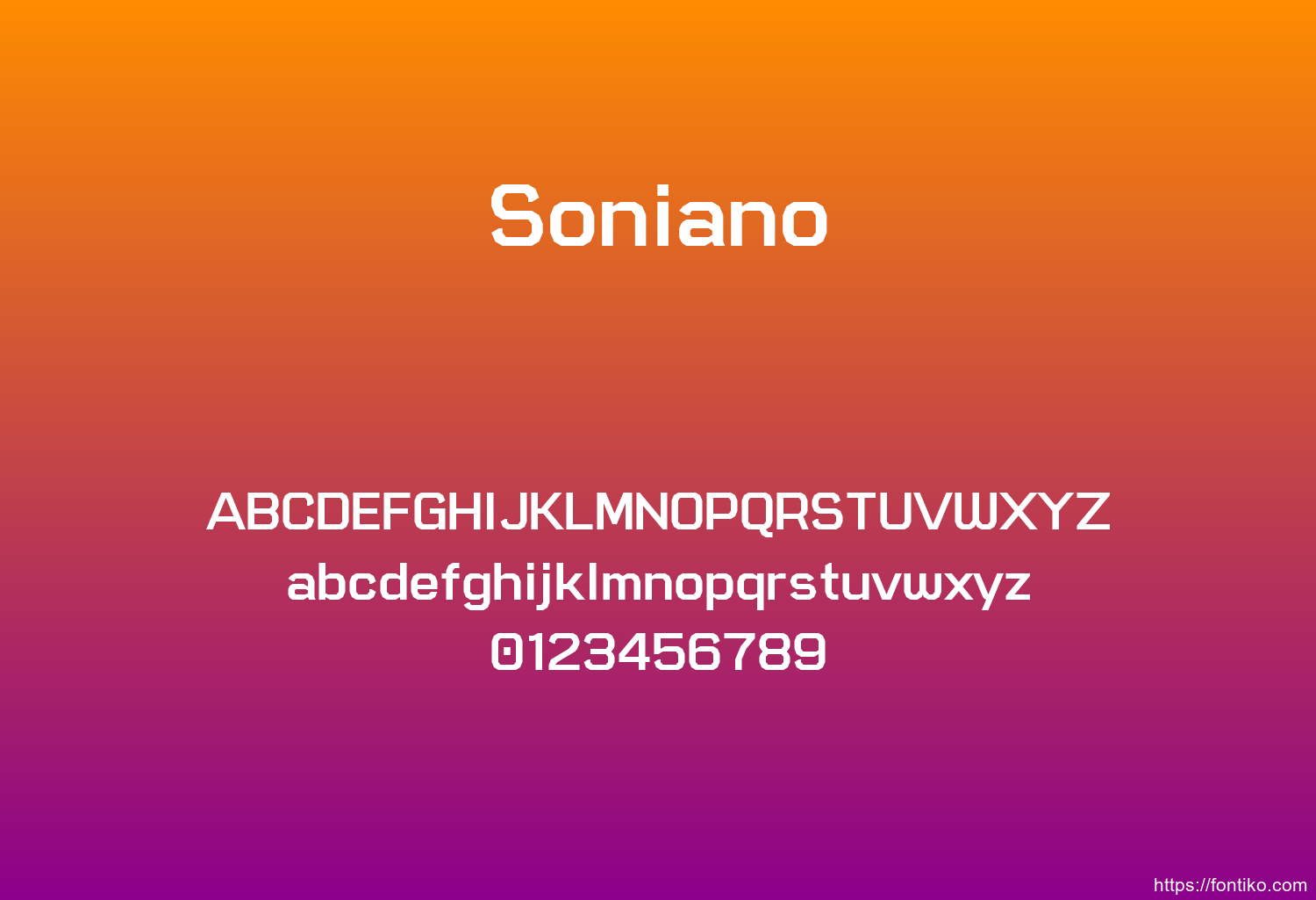 Soniano font
