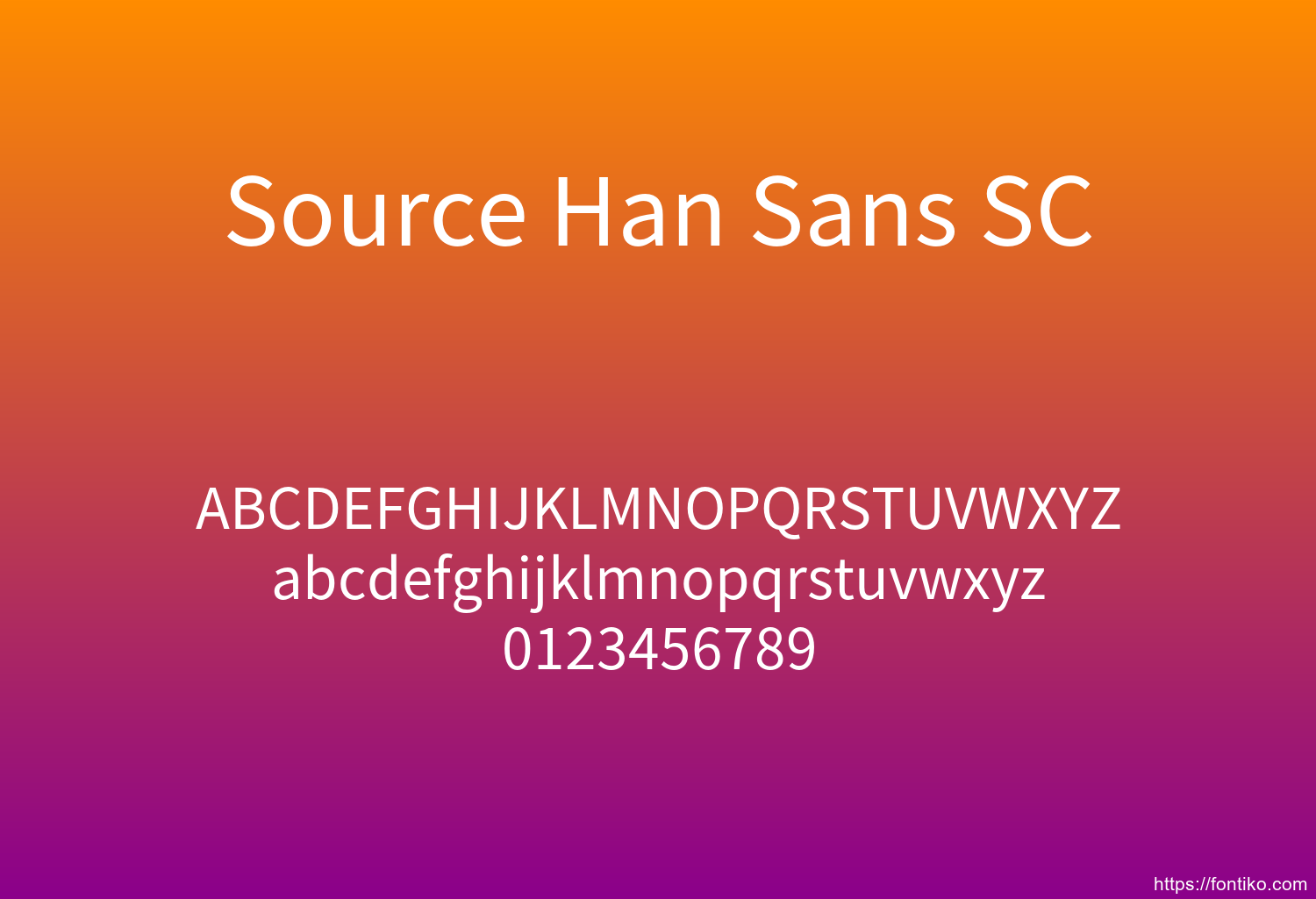 Source Han Sans SC Source Han Sans SC font