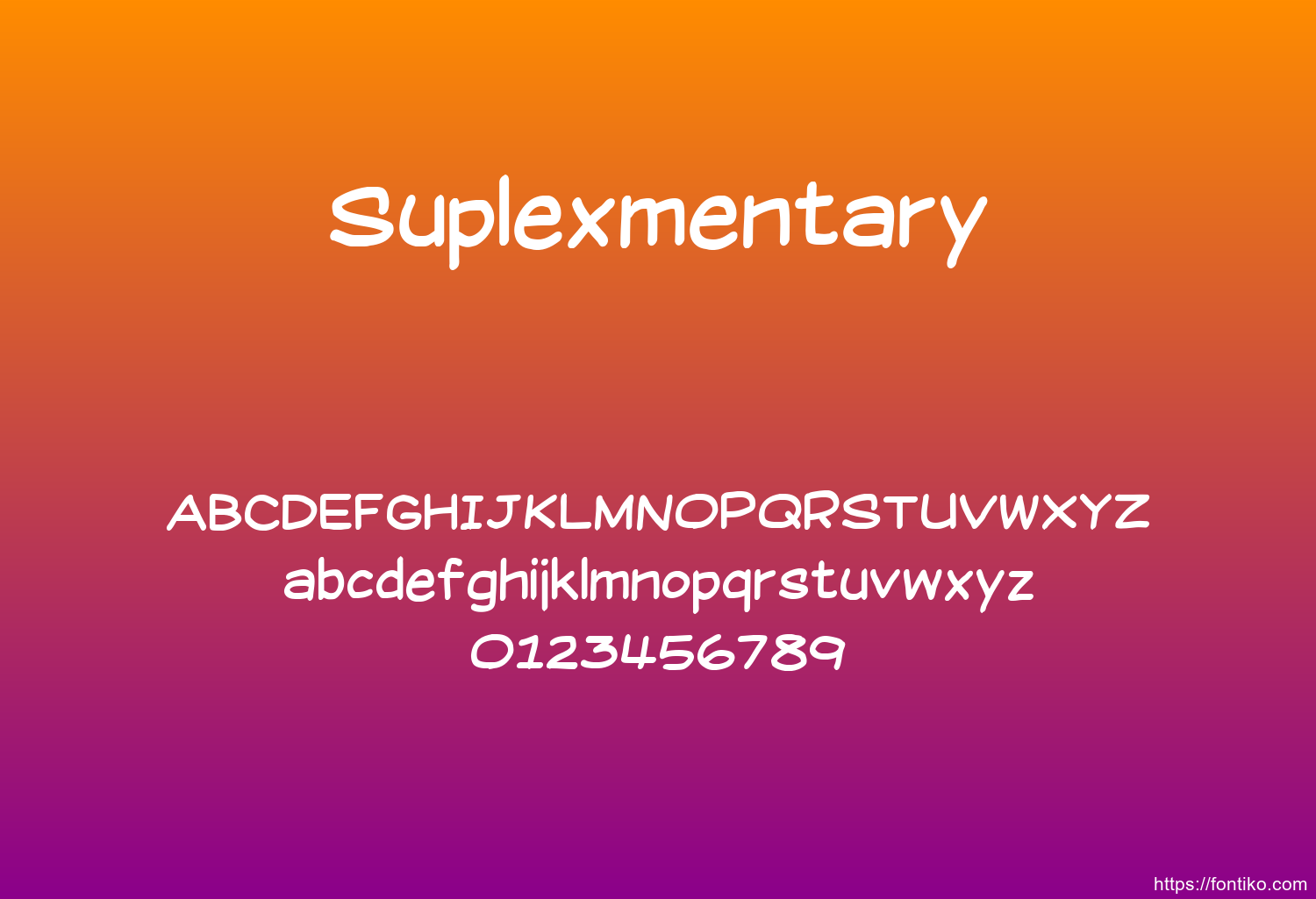 Suplexmentary font
