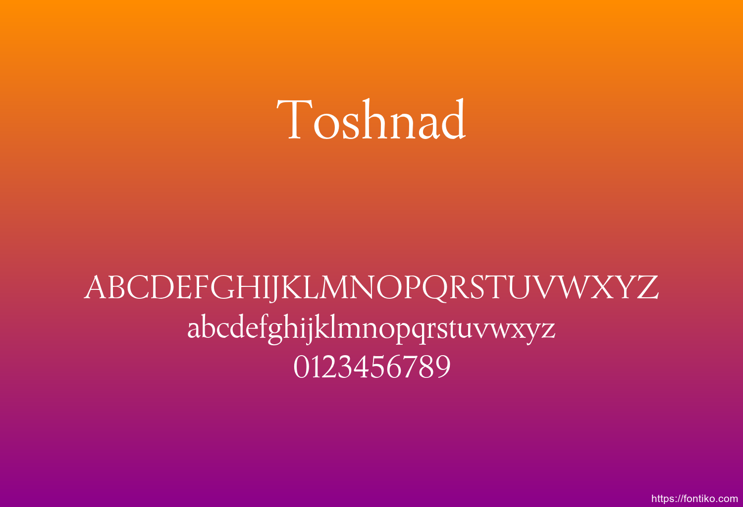 Toshnad font