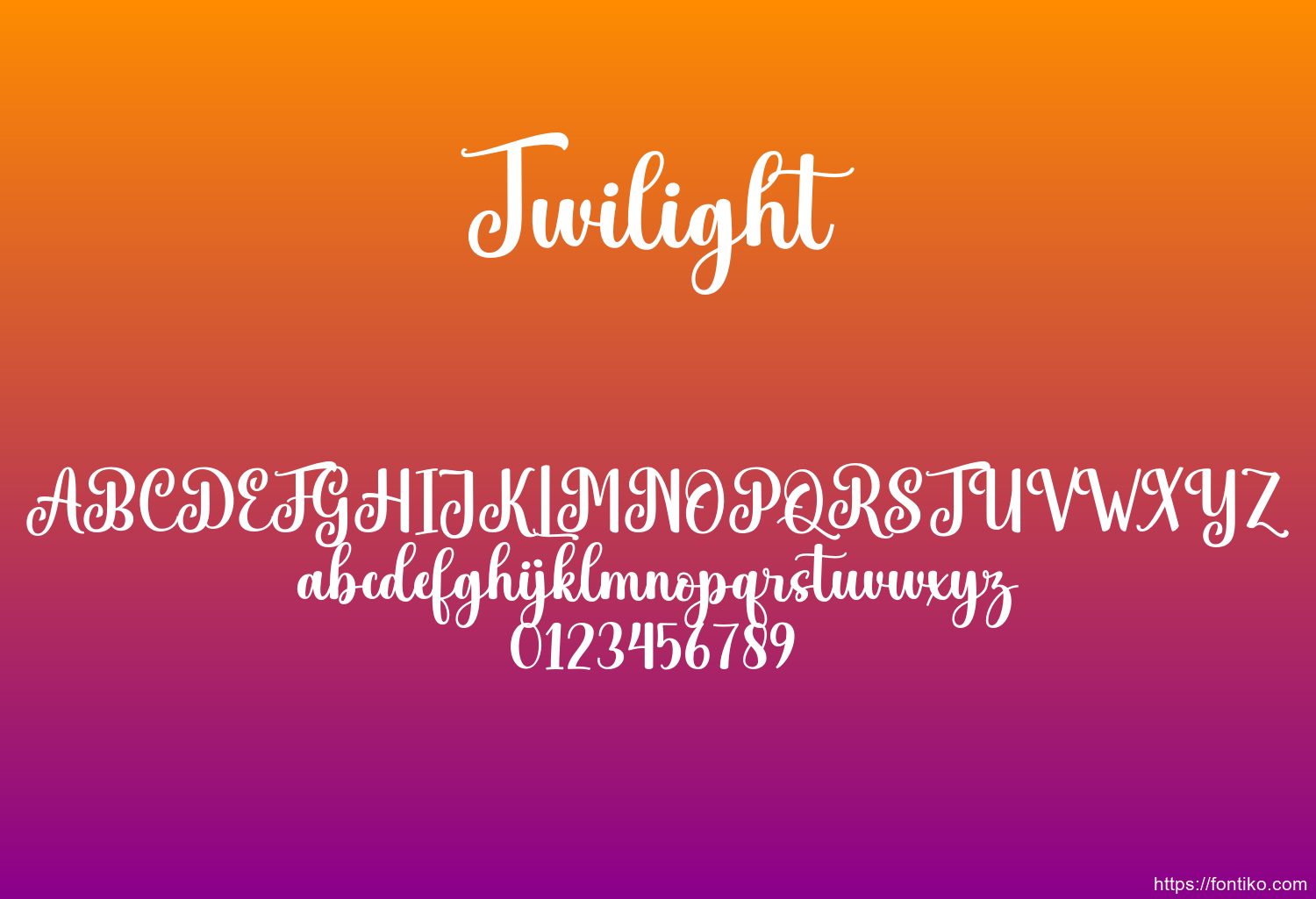 Twilight font