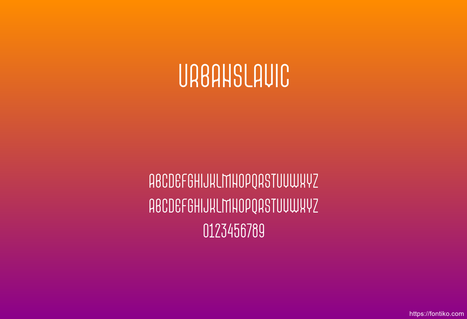 UrbanSlavic font