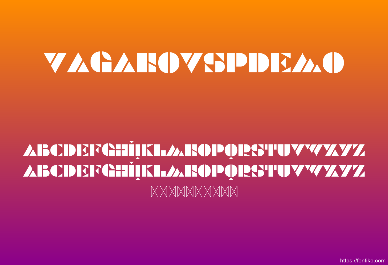 VaganovSPDemo font