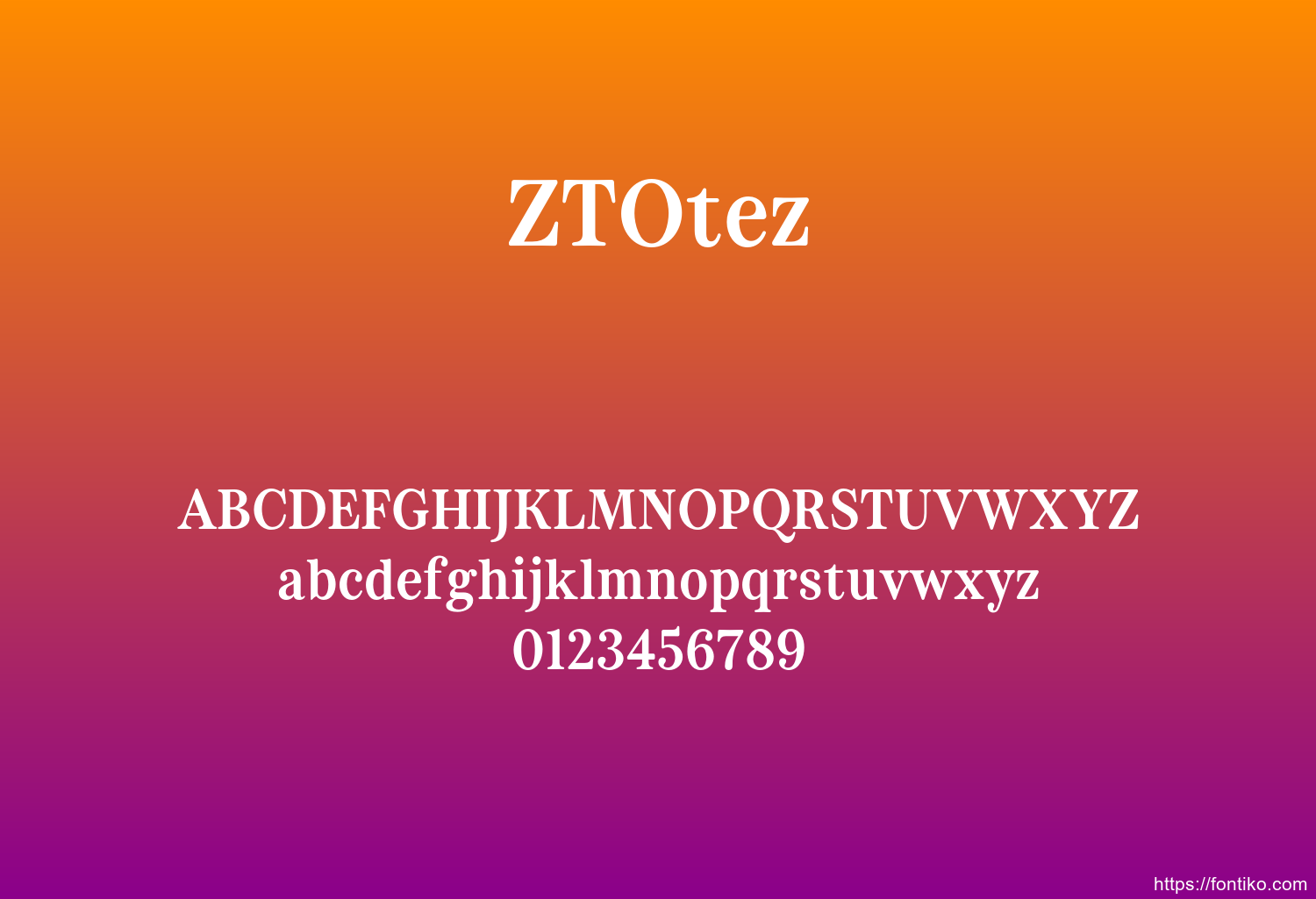 ZTOtez font